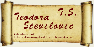 Teodora Stevilović vizit kartica
